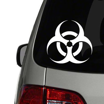 Biohazzard Symbol Vinyl Decal