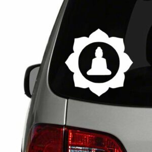 Buddha in Lotus Flower - Solid Vinyl Decal