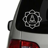 Buddha in Lotus Flower - Outline Vinyl Decal