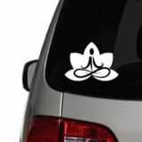 meditation with lotus vinyl decal