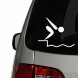 Swimmer Silhouette Symbol Vinyl Decal