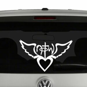 Not Of This World with Heart and Wings Vinyl Decal