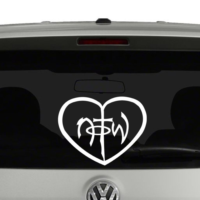 Not Of This World with Heart Vinyl Decal