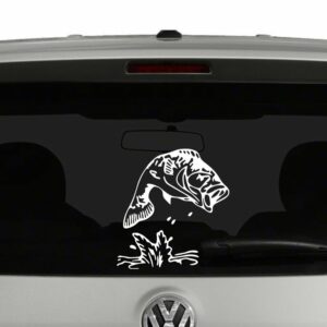 Jumping Bass Fish Vinyl Decal