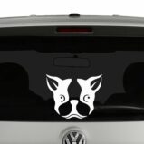 Boston Terrier Face Vinyl Decal