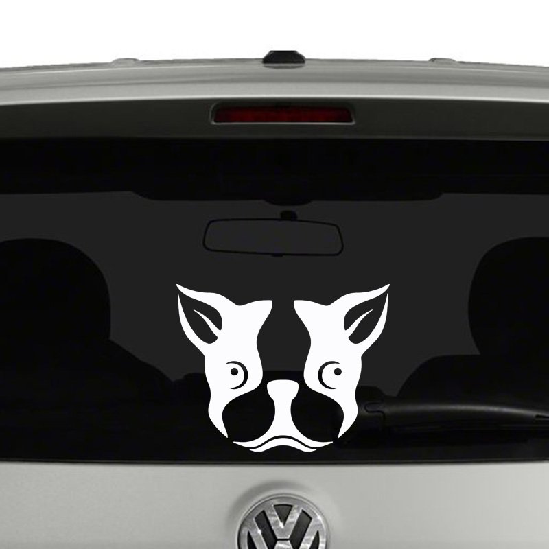 Boston Terrier Face Vinyl Decal