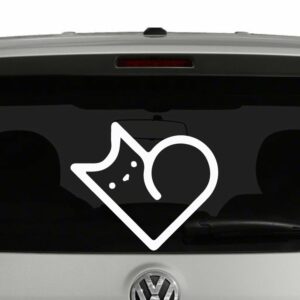 Cat heart Shape Vinyl Decal