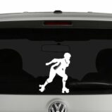 Derby Girl Silhouette Vinyl Decal