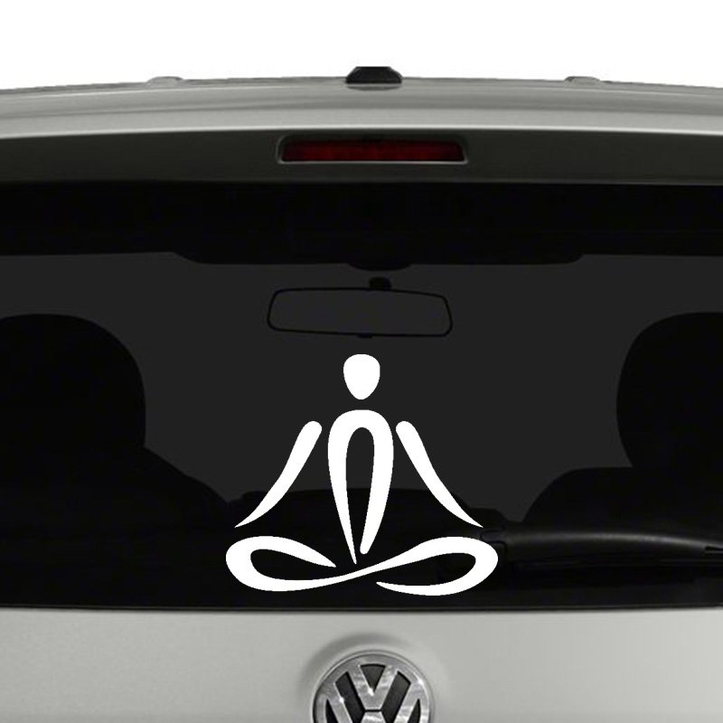 Figure Meditating Vinyl Decal