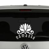 Namaste with Lotus Flower Vinyl Decal