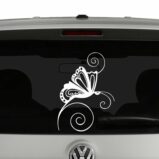 Swirly Butterfly Vinyl Decal