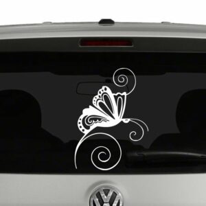 Swirly Butterfly Vinyl Decal