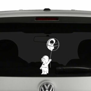 Baby Darth Vader with Death Star Vinyl Decal