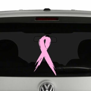 Awareness Tattered Ribbon Vinyl Decal