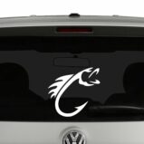 Fly Fishing Fish Hook Vinyl Decal