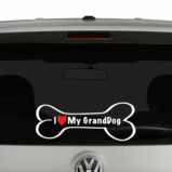 I Love My GrandDog Bone Vinyl Decal