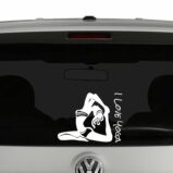 love yoga sitting Vinyl Decal