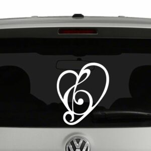 Music Note in Heart Vinyl Decal