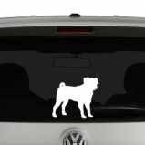 Pug Dog Sillhouette Vinyl Decal