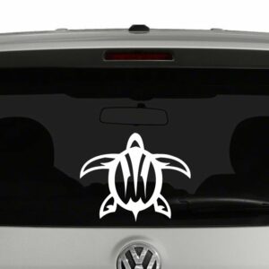 Sea Turtle Hawaiian Tribal Vinyl Decal