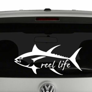 Tuna Fish Reel Life Vinyl Decal