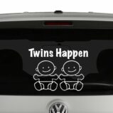 Twins Happen Boys Vinyl Decal