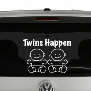 Twins Happen Boys Vinyl Decal