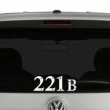 Sherlock Holmes 221B Baker Street Vinyl Decal