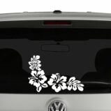 Hibiscus Flowers and Leaves Vinyl Decal