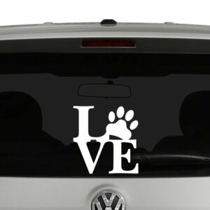 Pet Love Paw Print Vinyl Decal