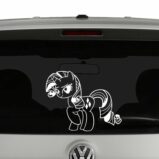 My Little Pony Rarity Outline Vinyl Decal