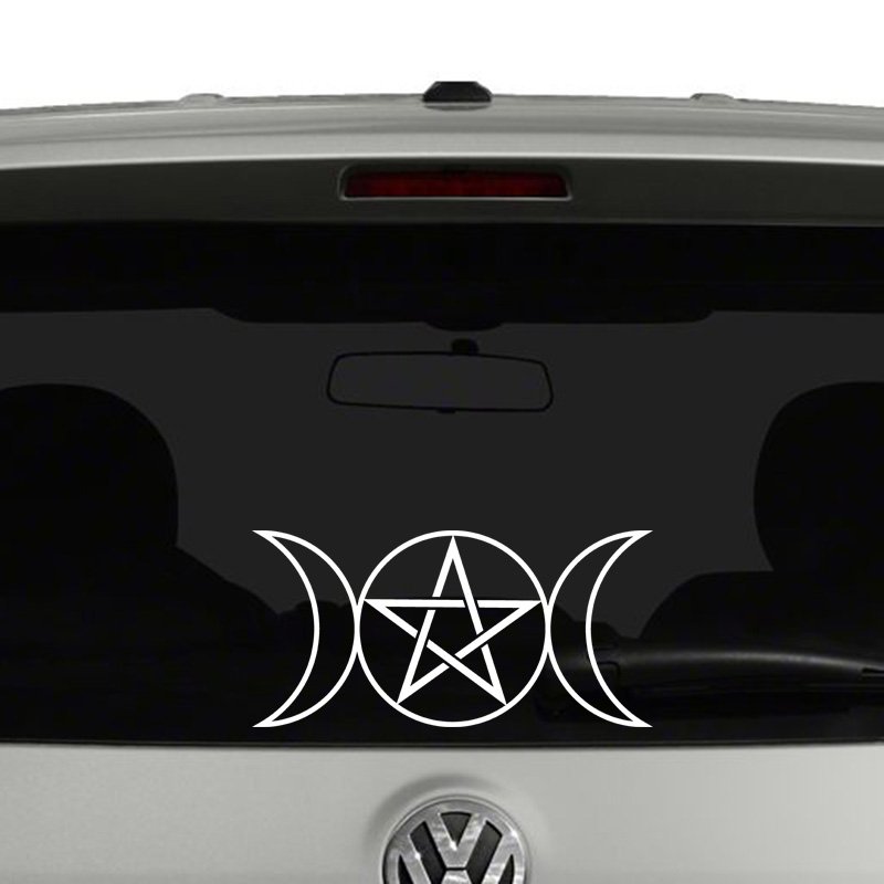 Triple Goddess with Pentacle Symbol Vinyl Decal