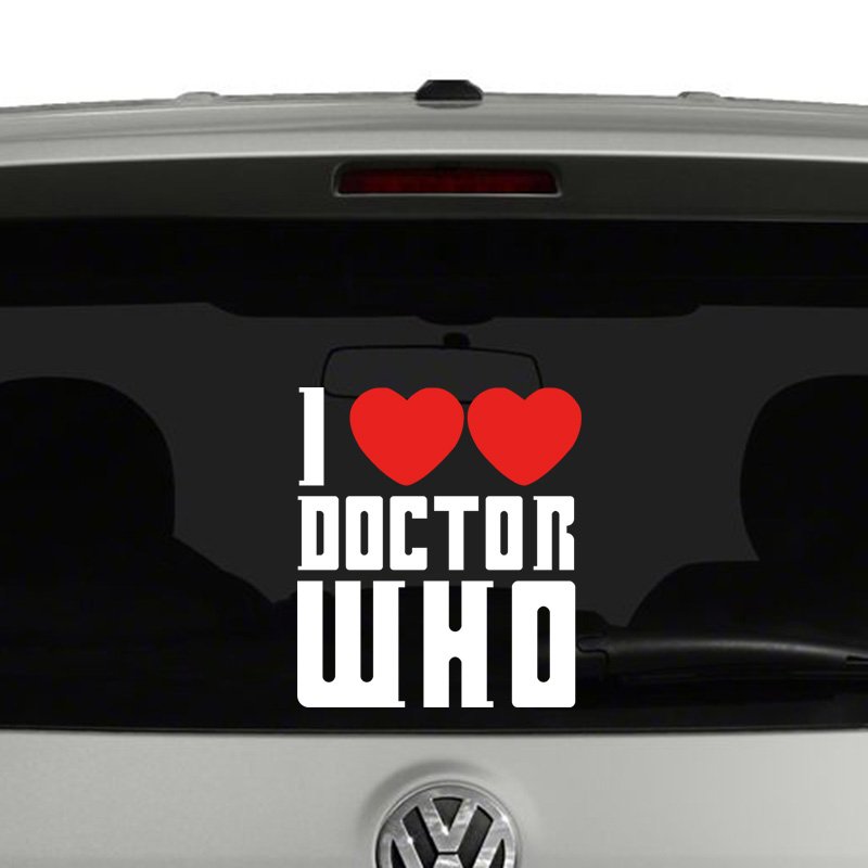 I Love Doctor Who (2 Hearts) Vinyl Decal