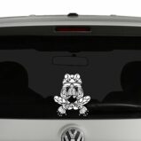 Tribal Meditating Frog Vinyl Decal