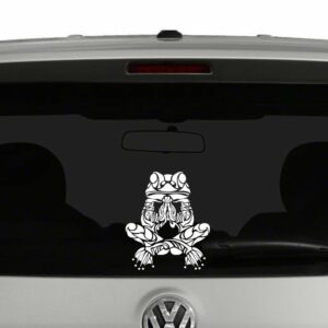 Tribal Meditating Frog Vinyl Decal