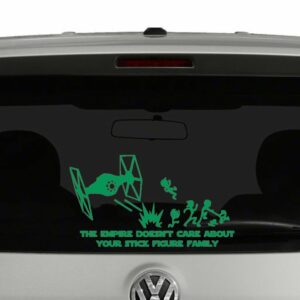 The Empire Doesn't Care About Your Stick Figure Family Vinyl Decal