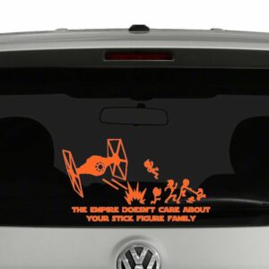 The Empire Doesn't Care About Your Stick Figure Family Vinyl Decal