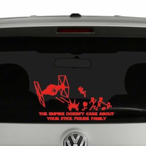 The Empire Doesn't Care About Your Stick Figure Family Vinyl Decal