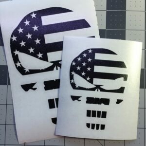 Punisher Flag Skull Vinyl Decal