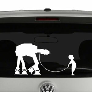 Star Wars Inspired Boy and His Pet AT-AT Vinyl Decal