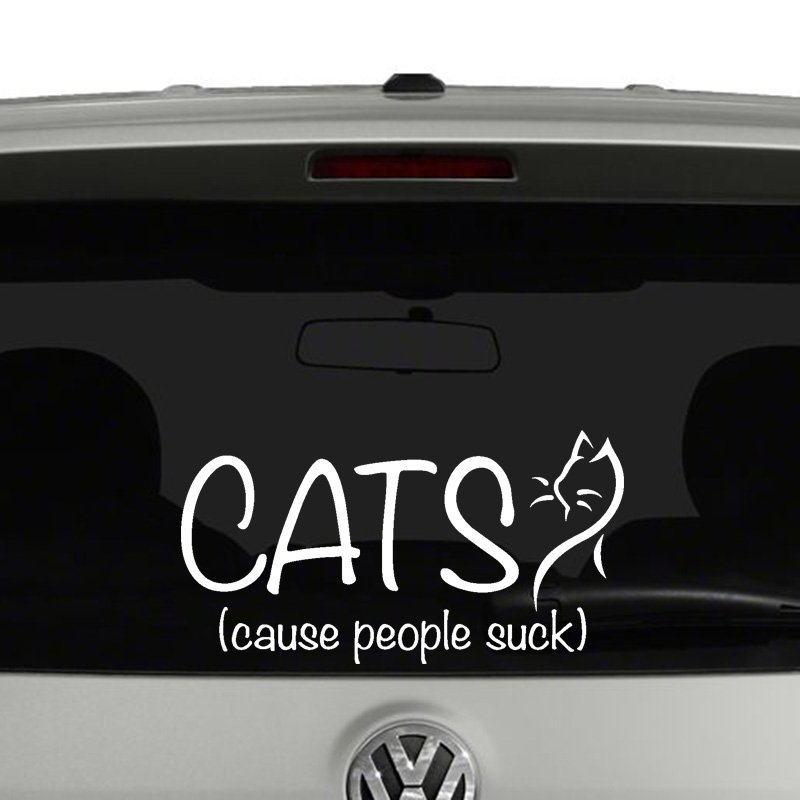 Cats Cause People Suck Vinyl Decal