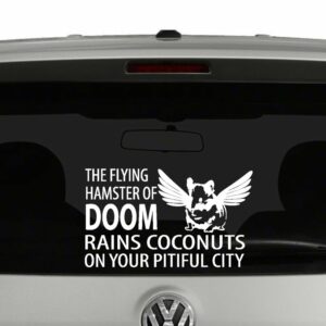 Flying Hamster of Doom Ver 1 Vinyl Decal Sticker