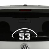 Football Personalized Jersey Number Vinyl Decal Sticker