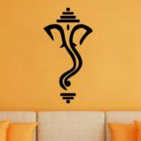 Ganesha Minimal Line Art Vinyl Wall Decal