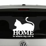 Home Is Where My Cat Is Vinyl Decal Sticker