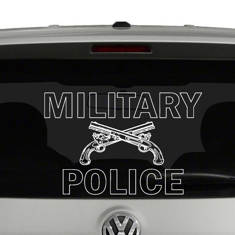 Military Police Crossed Pistols Vinyl Decal Sticker