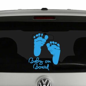 Baby On Board Foot Prints Vinyl Decal Sticker