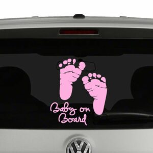 Baby On Board Foot Prints Vinyl Decal Sticker