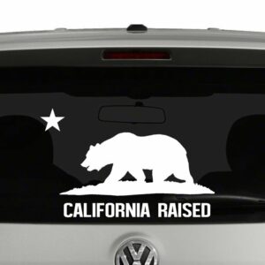 California Raised Flag Vinyl Decal