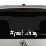 Personalized Hashtag Vinyl Decal Sticker